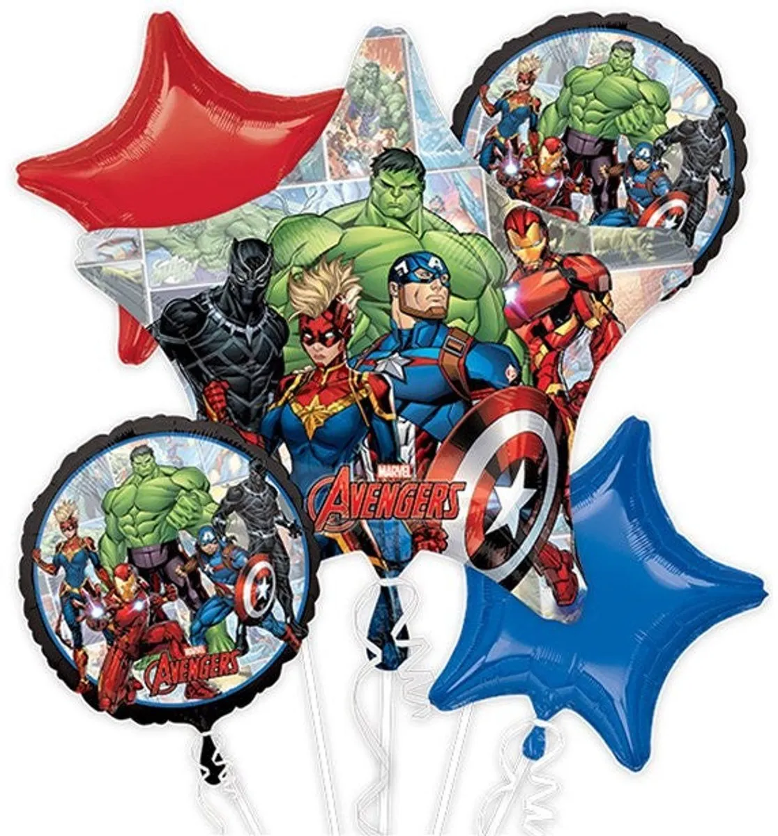 Marvel Avengers Junior Folieballonnen - 5-delig Multicolor