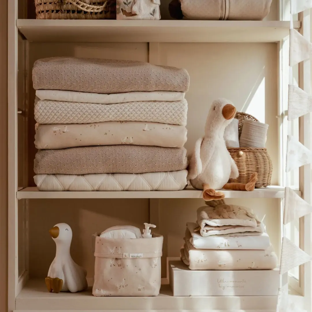 Little Dutch Little Goose Ledikantdeken Beige - afbeelding 2 van 6