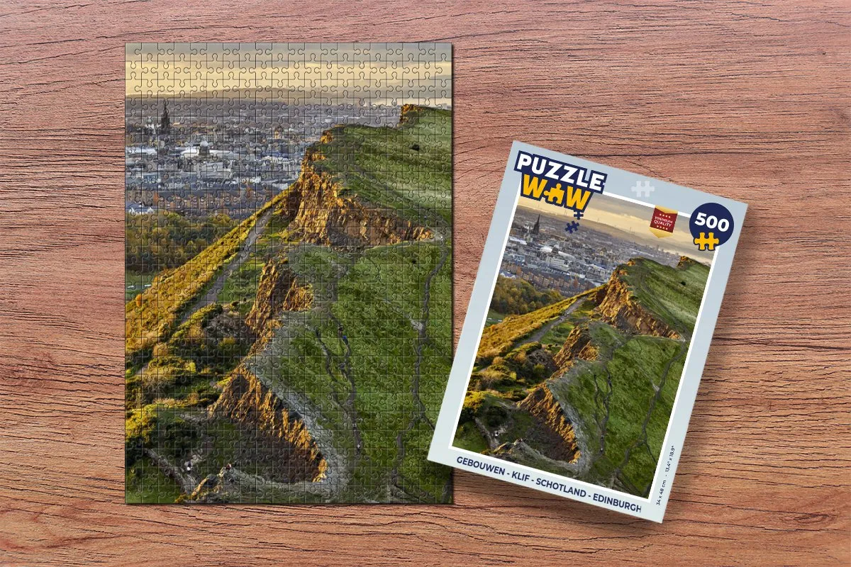 PuzzleWow Gebouwen Legpuzzel Edinburgh - 500 Stuks - Multicolor
