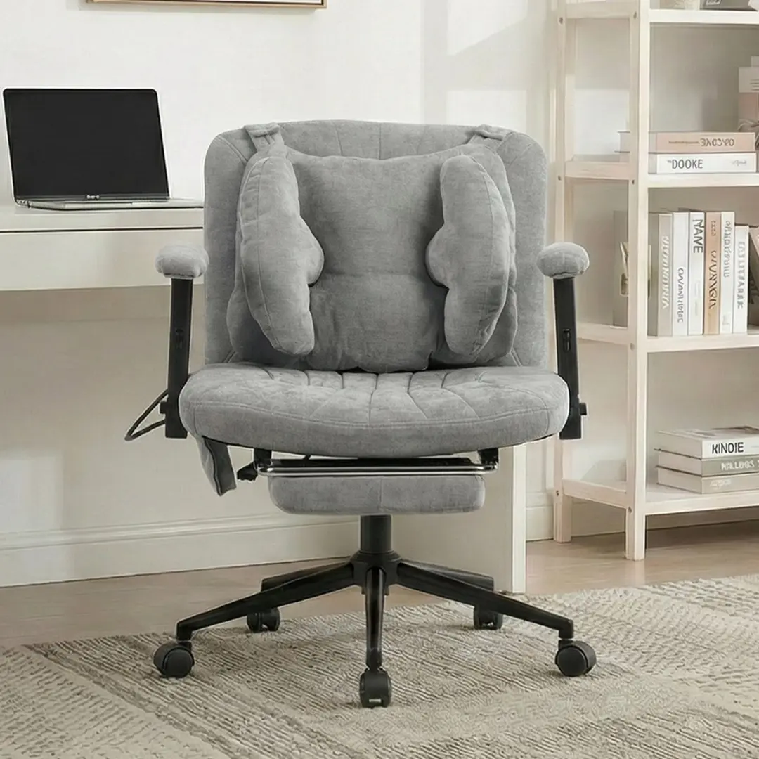 ECTEATOY® Ergonomische Bureaustoel met Voetsteun en Armleuningen