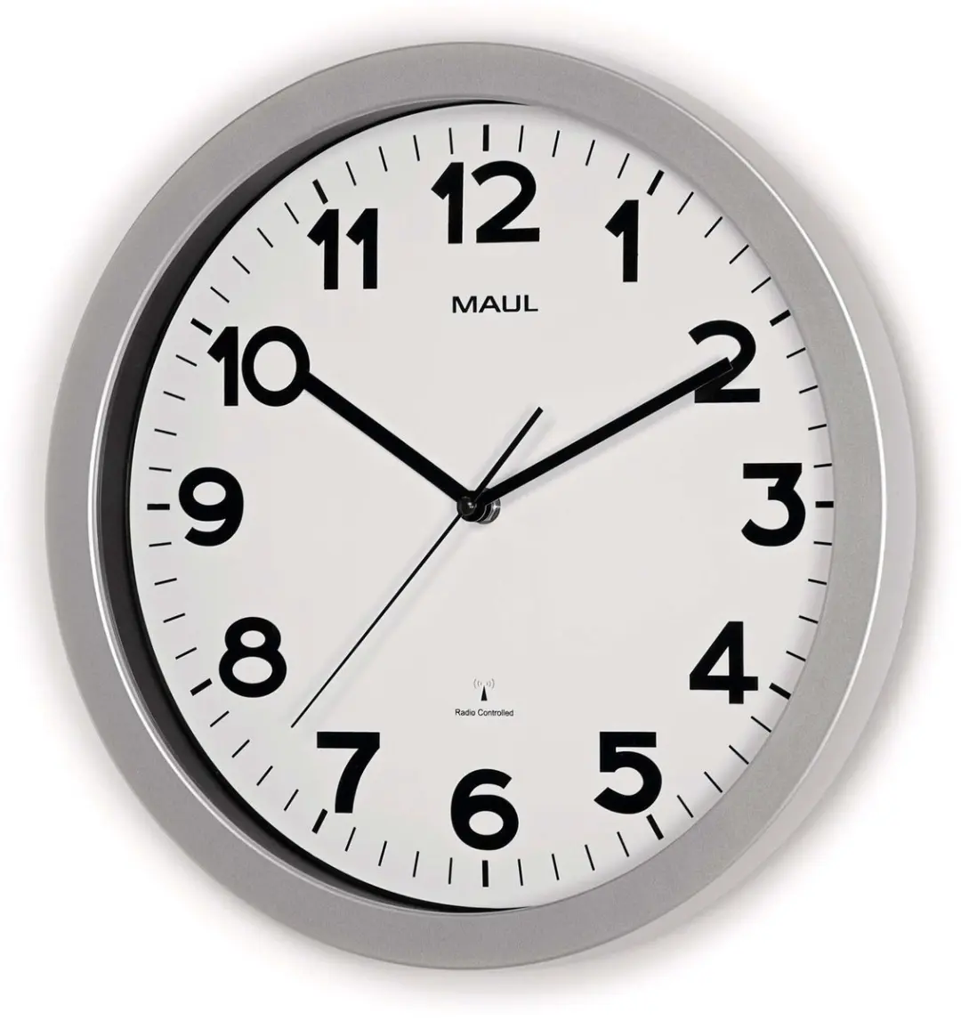 MAULstep Wandklok 35RC - Zilver - Ø35cm - afbeelding 4 van 6