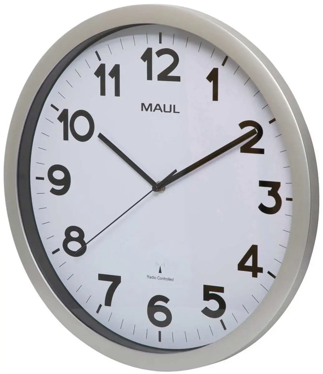 MAULstep Wandklok 40RC - Ø40cm - Zilver - afbeelding 2 van 6