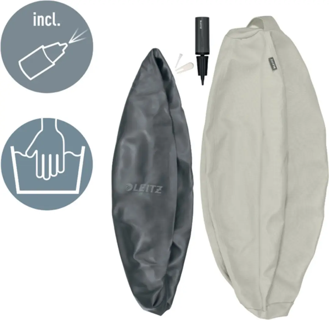 Leitz Ergo Actieve Zitbal 65cm - Anti-rol - Lichtgrijs - afbeelding 3 van 6