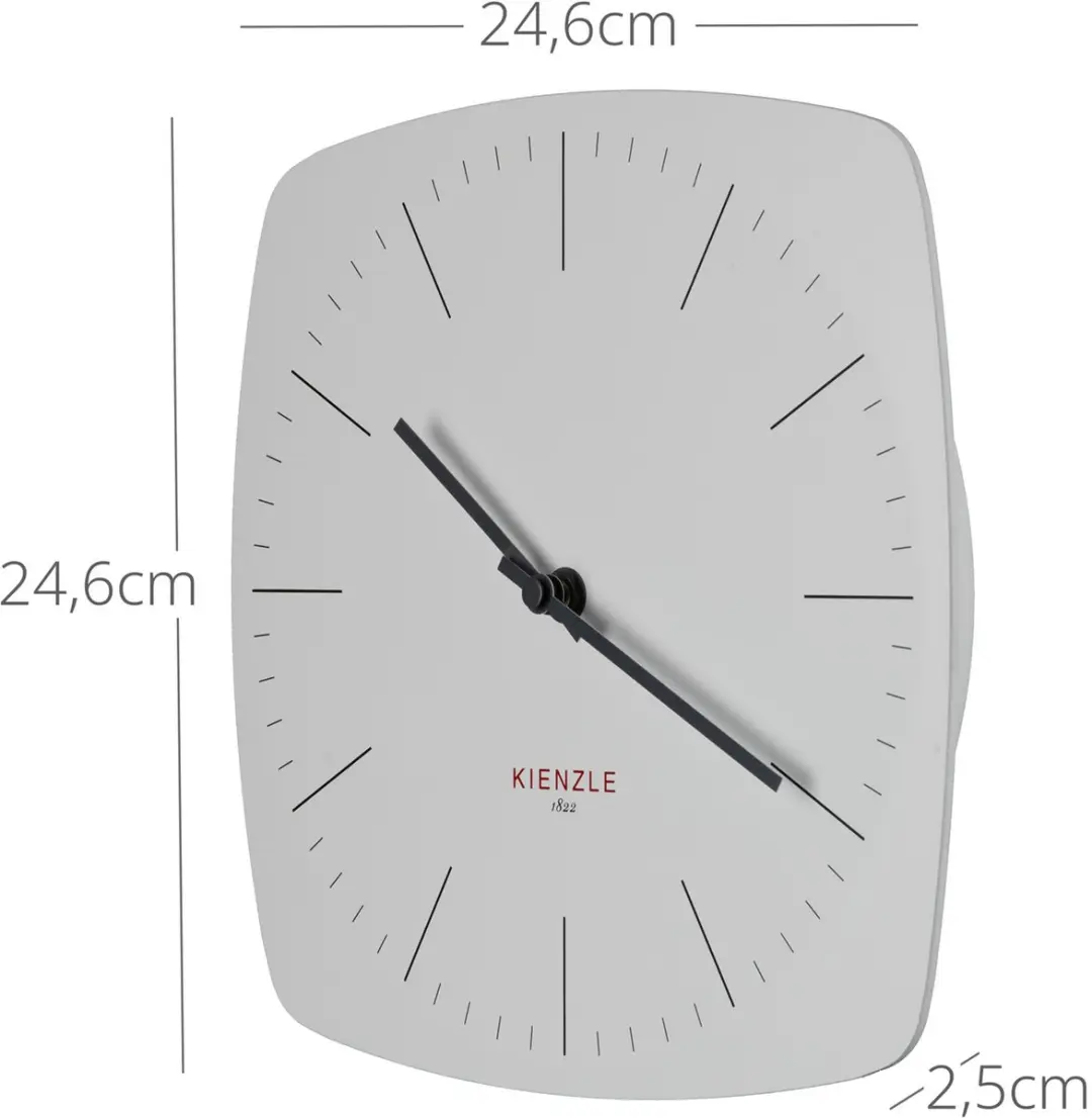 Bresser Kienzle Wandklok DCF - 24,6cm - Wit - afbeelding 6 van 6