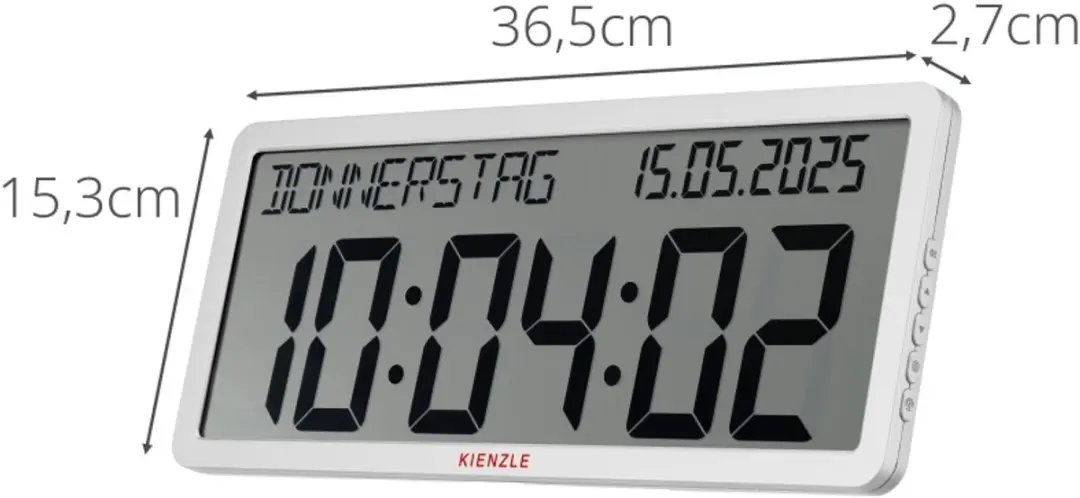 Bresser Kienzle Radiogestuurde Wandklok - Wit - afbeelding 5 van 6