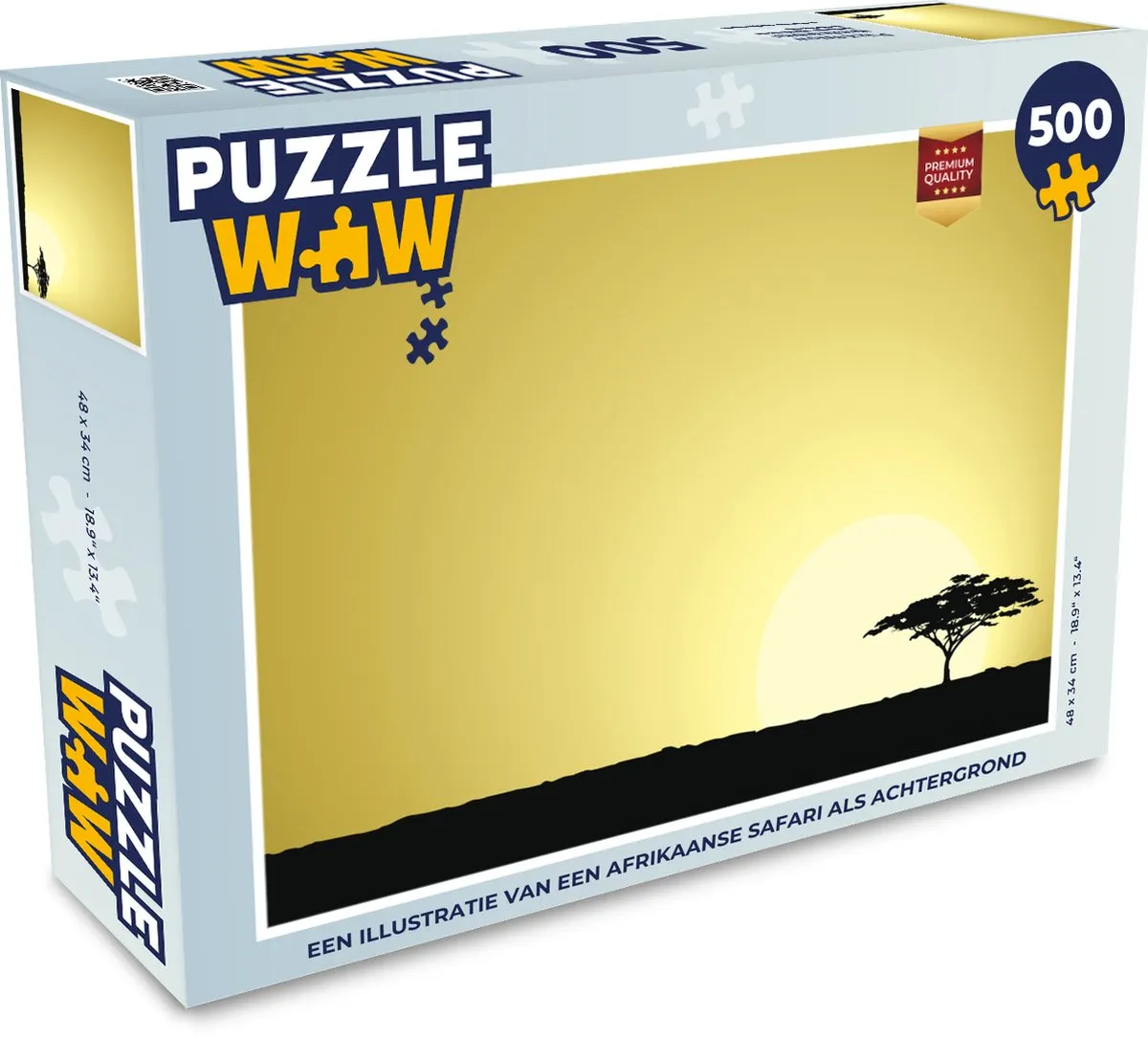 PuzzleWow Safari Legpuzzel 500 Stuks - Multicolor