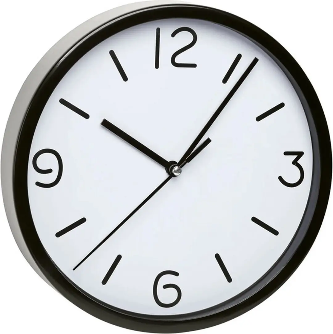 TFA Dostmann Wandklok 60.3033.01 - 20cm - Zwart/Wit