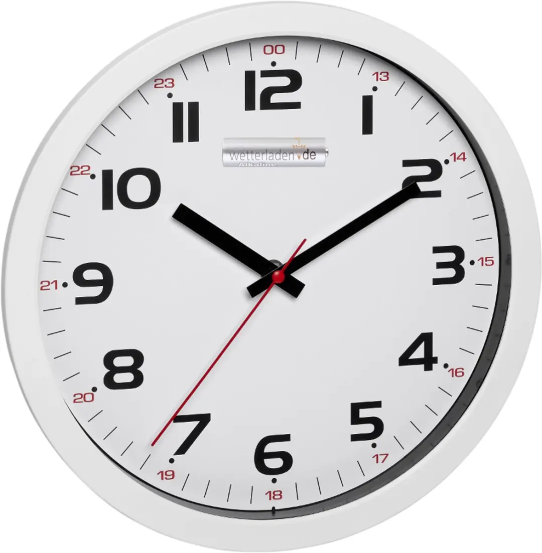TFA Dostmann Quartz Wandklok 30,5cm - Wit - afbeelding 3 van 5