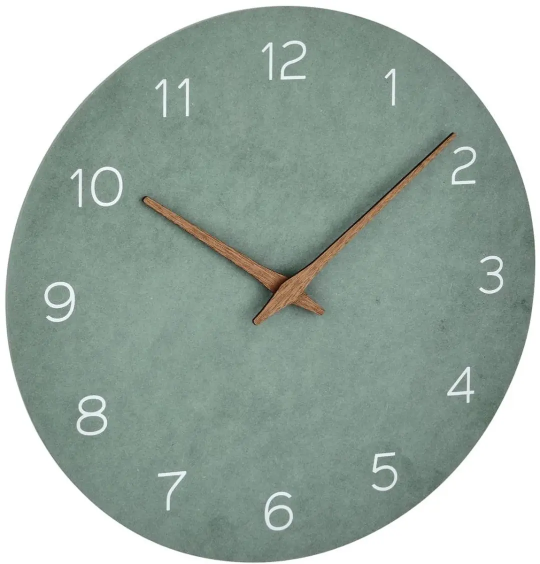 TFA Dostmann Houten Klok 30cm - Jade Groen - afbeelding 5 van 5