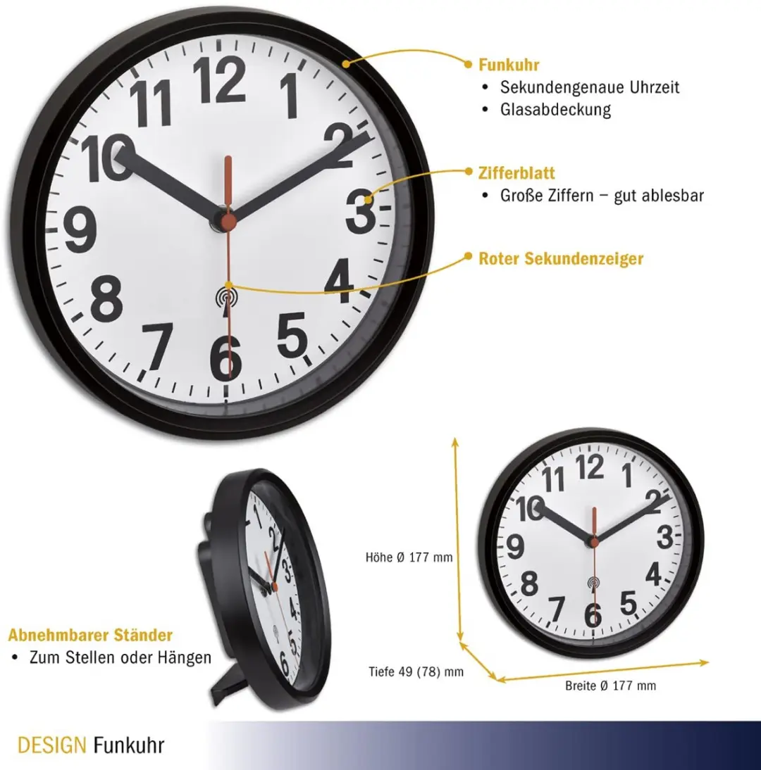 TFA Dostmann 60.3538.01 Horloge - Wit/Zwart - afbeelding 2 van 4