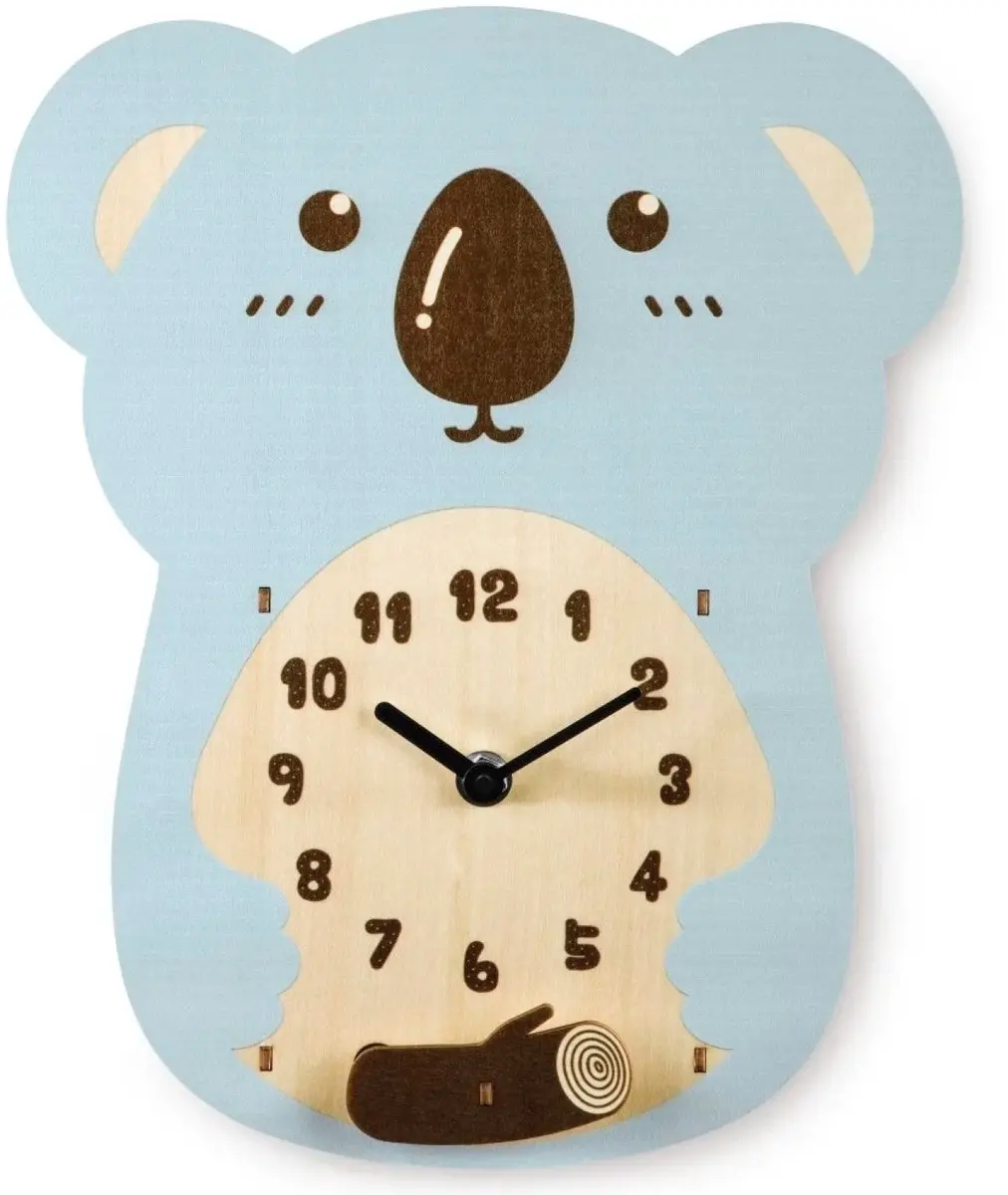 Hama Koala Houten Kinderwandklok