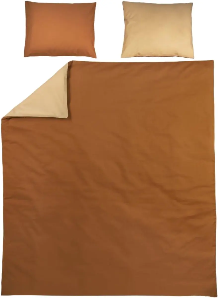 Meyco Uni Dekbedovertrek Camel / Warm Sand 200 x 200 / 220 cm