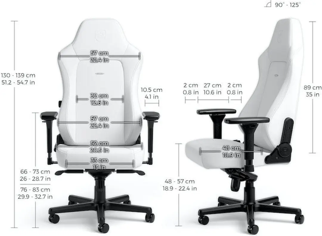 Noblechairs Hero Gamestoel Wit - afbeelding 3 van 6