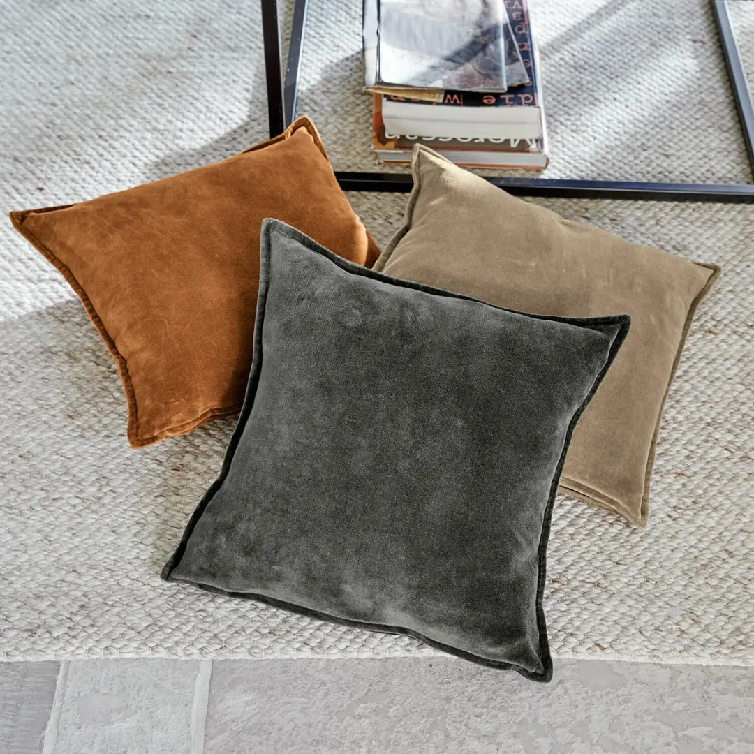 Loberon Kussenhoes Set 3 Stuks - Lumeau - Oranje/Grijs/Beige - afbeelding 3 van 5