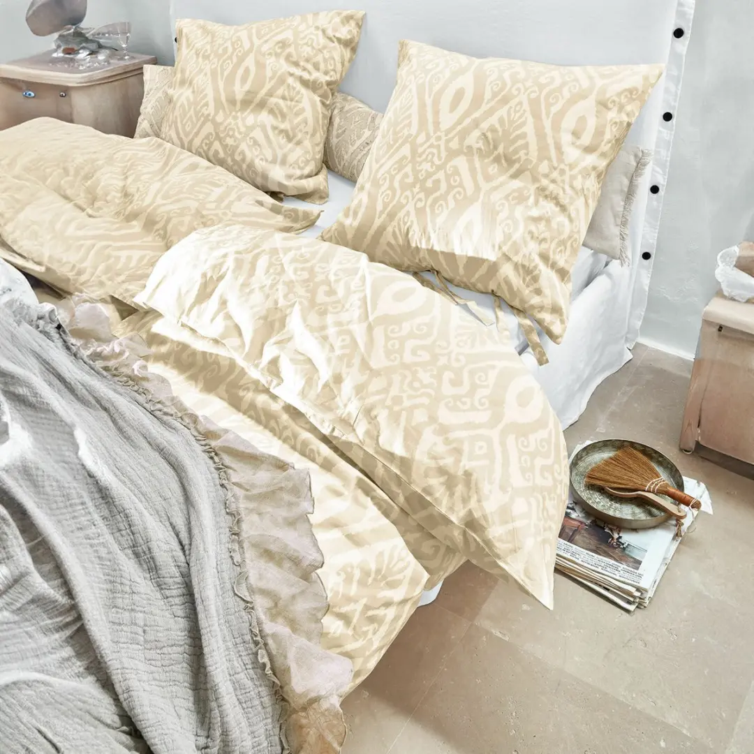 Loberon Armidale Eenpersoons Beddengoed - wit/beige - afbeelding 4 van 4
