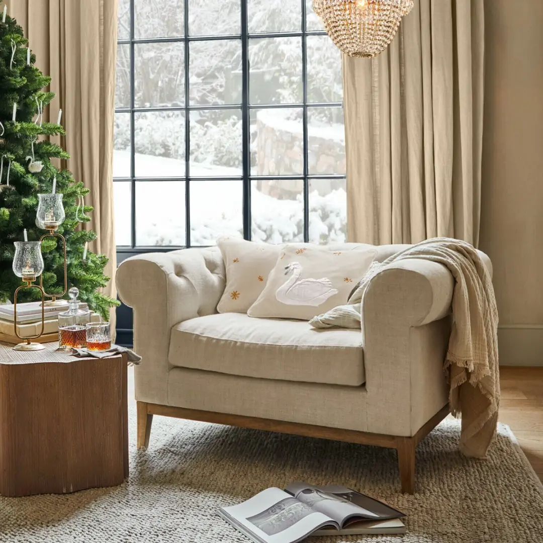 Loberon Kussenhoes Set 2 Stuks - Elarin Crème/Beige - afbeelding 4 van 5
