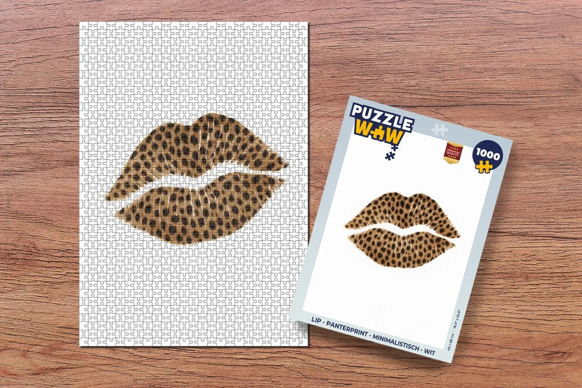 PuzzleWow Lip Panterprint Legpuzzel 1000 Stuks
