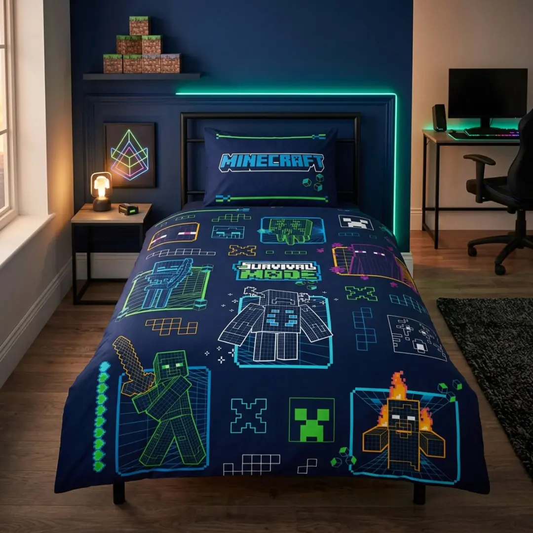 Minecraft Dekbedovertrek Survival Mode