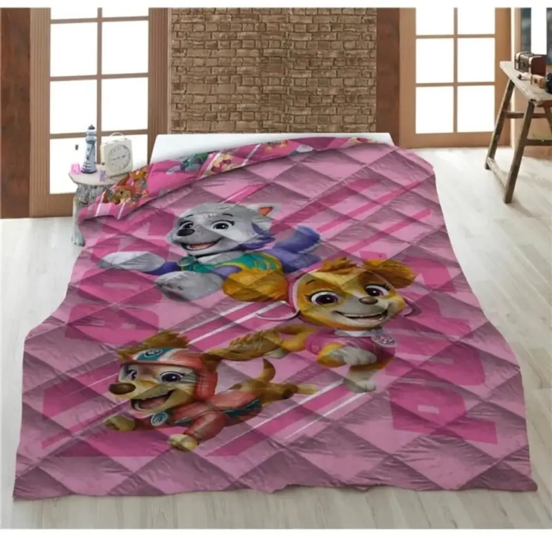 PAW Patrol Sprei Boss Pups - 140x200cm - Roze - afbeelding 4 van 5
