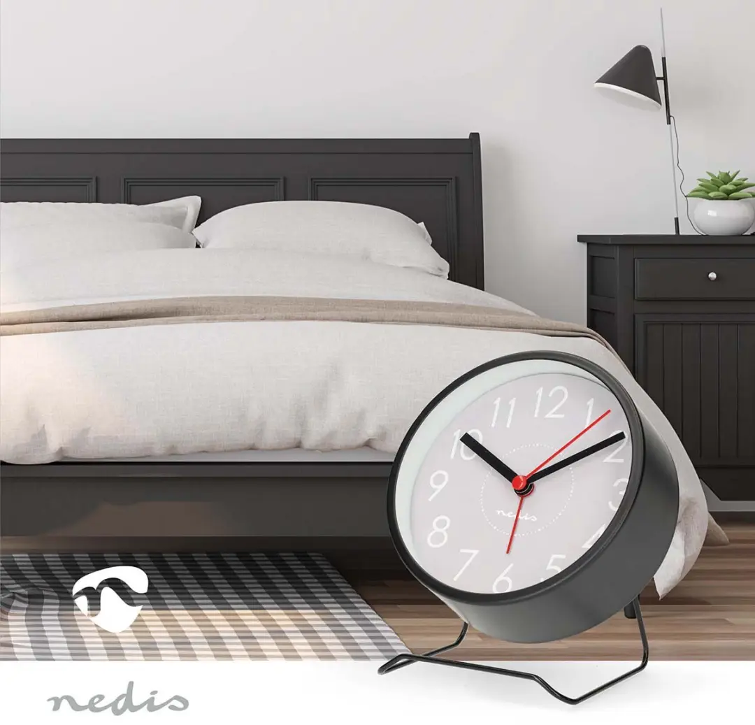 Nedis Analoge Wekker - Snoozefunctie - Zwart - afbeelding 3 van 6