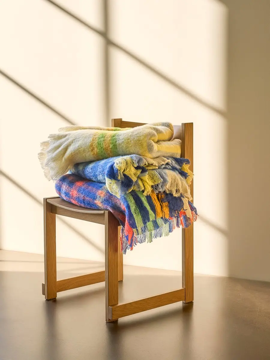 Hübsch Plaid Loom - Geel - afbeelding 2 van 5