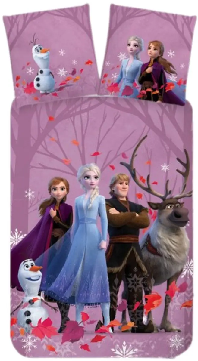 Disney Frozen Dekbedovertrek 100x135cm - Paars - 1 Stuk - afbeelding 2 van 2