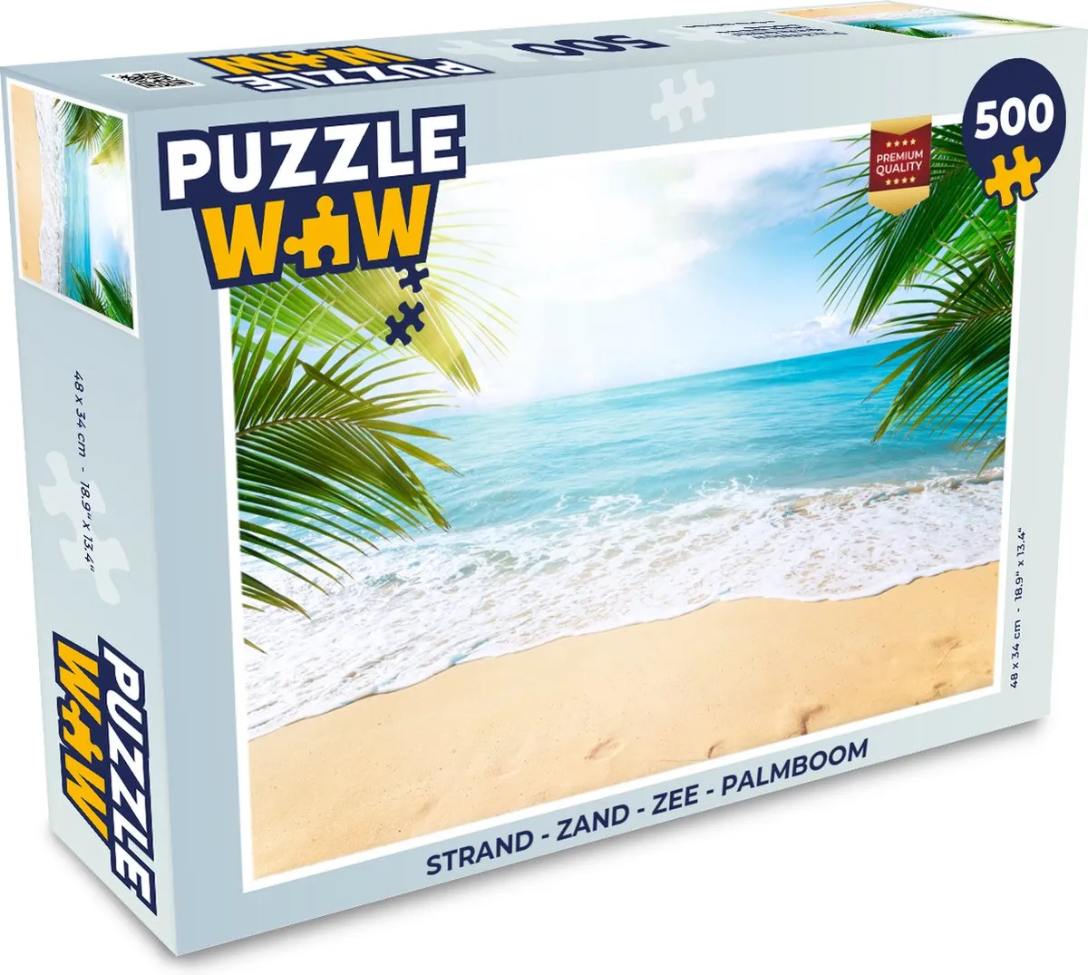 PuzzleWow Legpuzzel Strand & Zee 500 Stuks