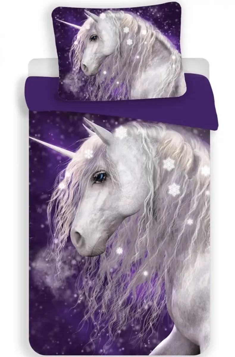Unicorn Dekbedovertrek paars
