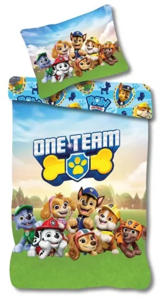 Paw Patrol dekbedovertrek One Team 140 x 200 cm