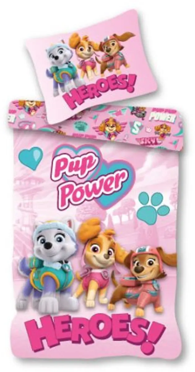 Paw Patrol Pup Power peuterdekbedovertrek