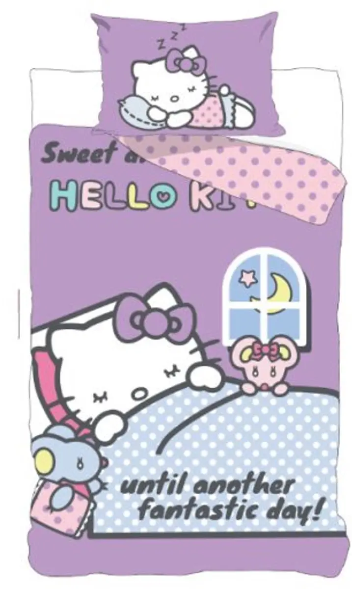 Hello Kitty slapen Dekbedovertrek 140 X 200 cm