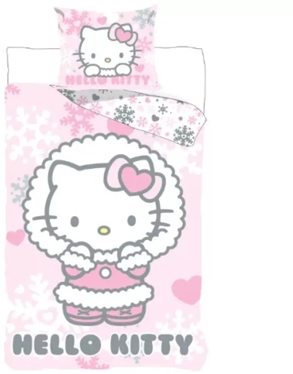 Hello Kitty winterjas Dekbedovertrek 140 X 200 cm