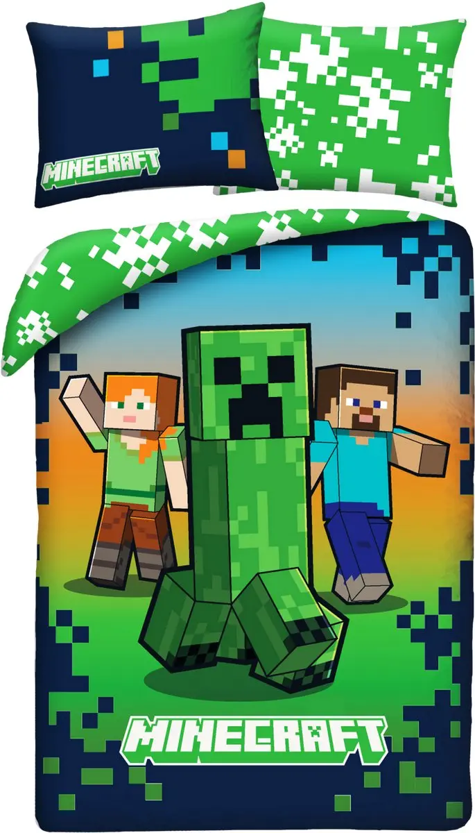 Minecraft Dekbedovertrek Creeper