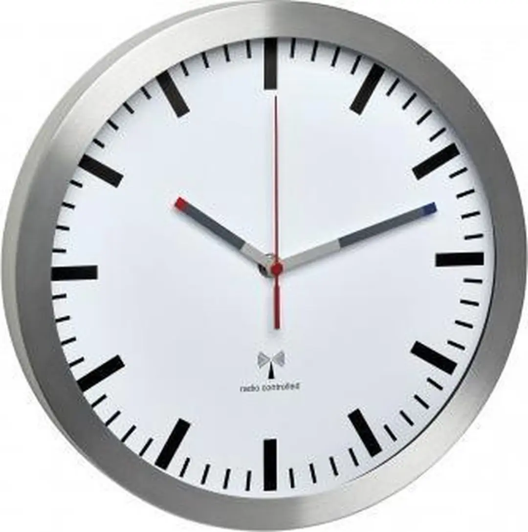 Radiografische wandklok aluminium modern design