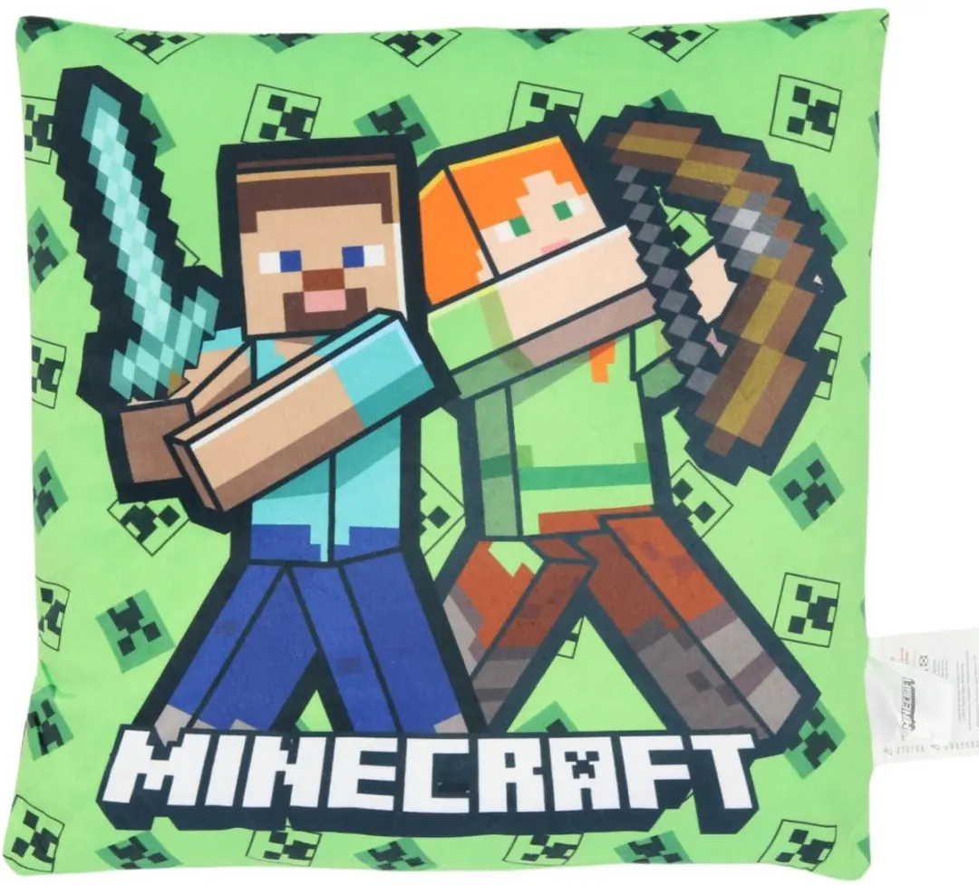 Minecraft Kussen - Groen - afbeelding 2 van 4