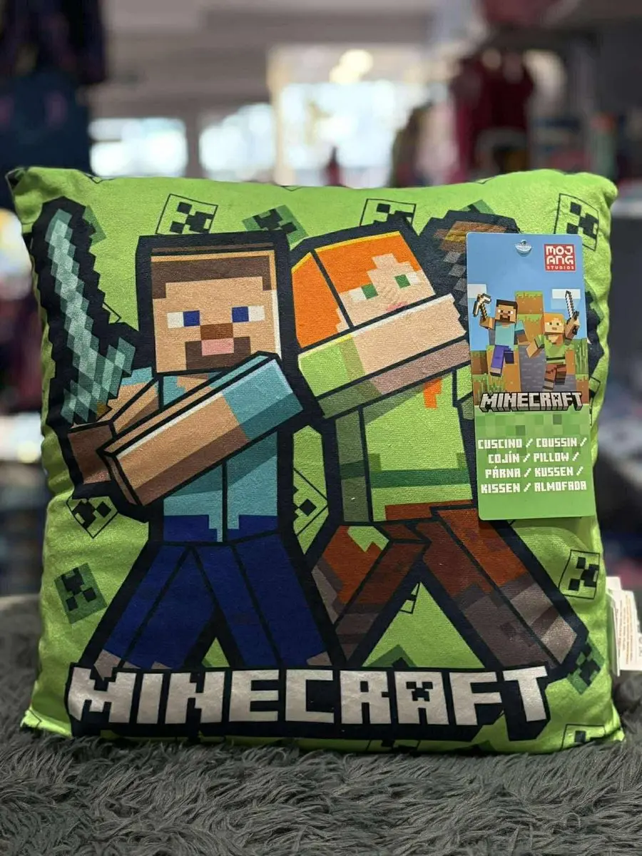 Minecraft Kussen - Groen - afbeelding 4 van 4