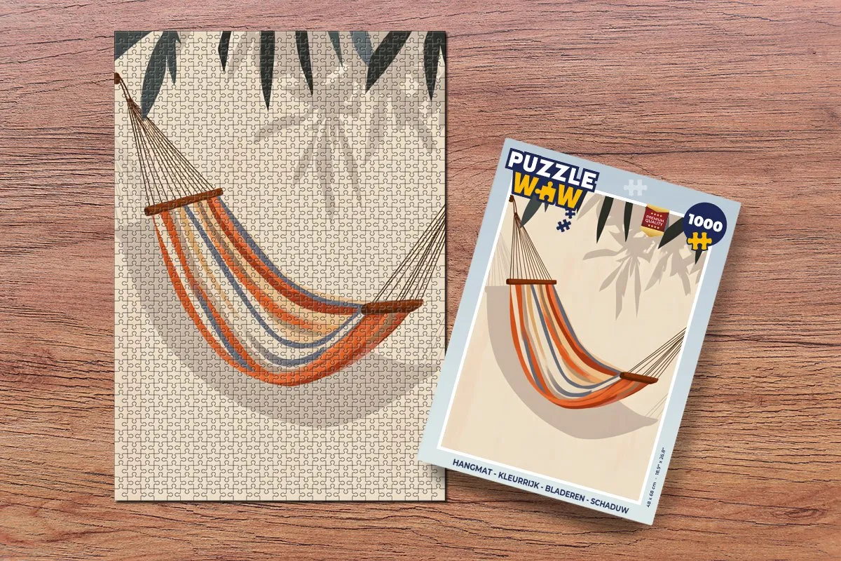 PuzzleWow Hangmat Puzzel 1000 Stuks - Kleurrijk