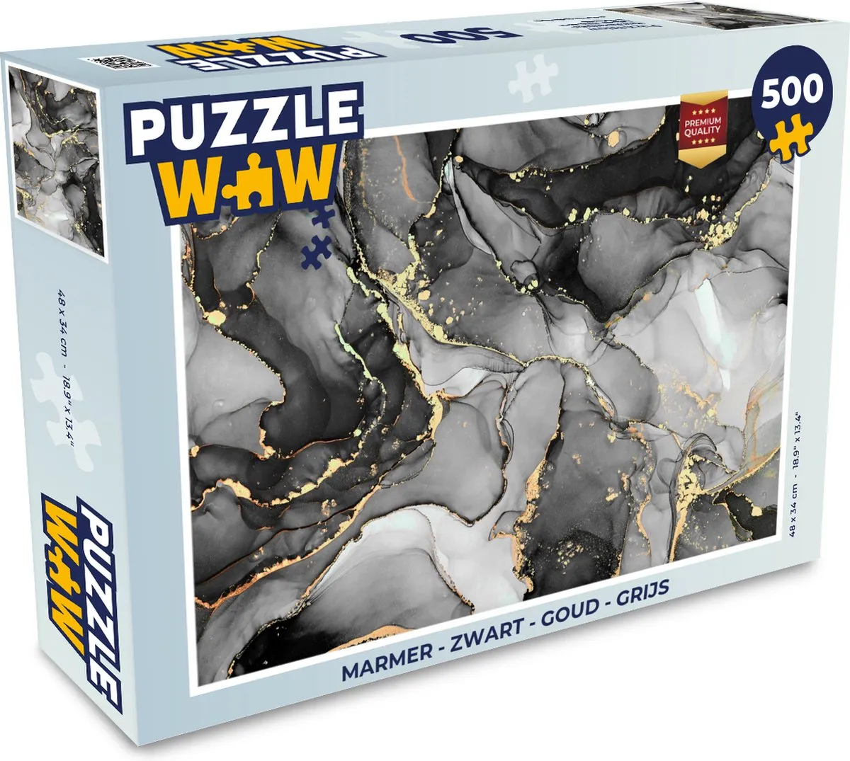 PuzzleWow Marmer Legpuzzel 500 Stuks - Multicolor
