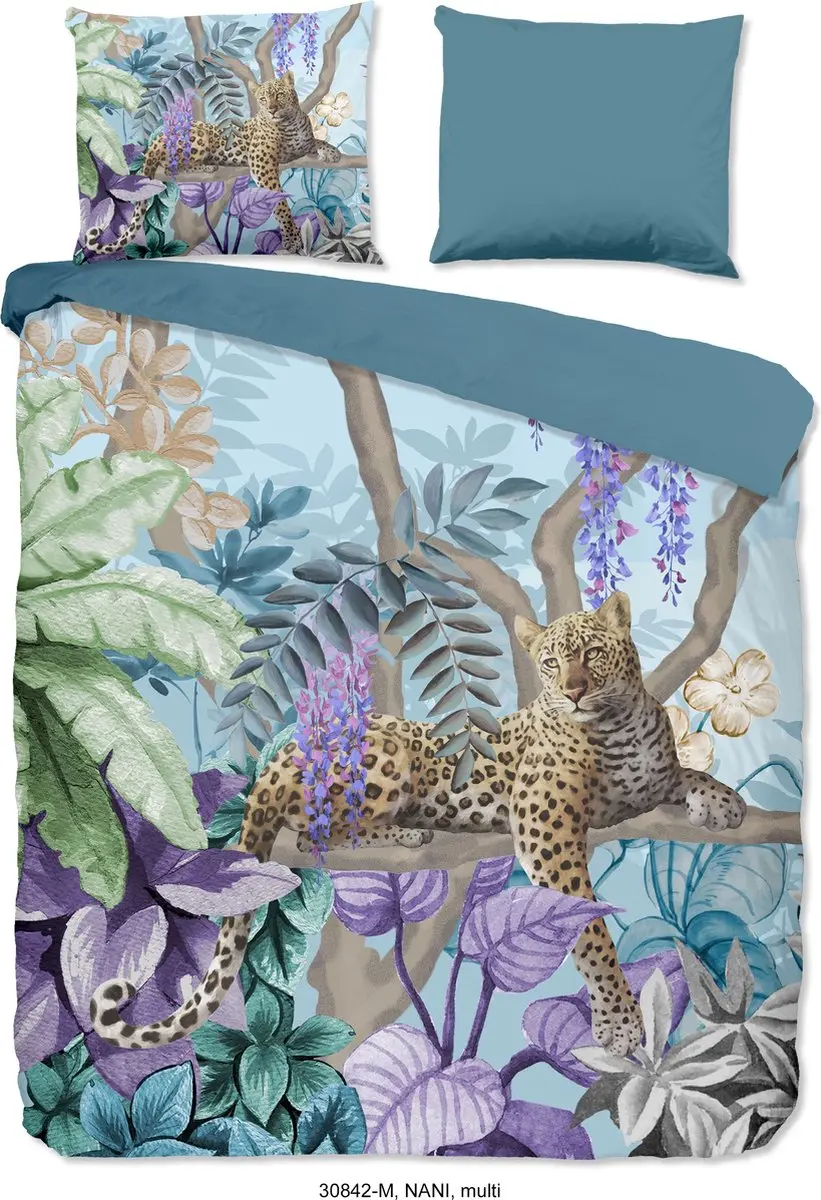 Pure Dekbedovertrek "jungle print met luipard"
