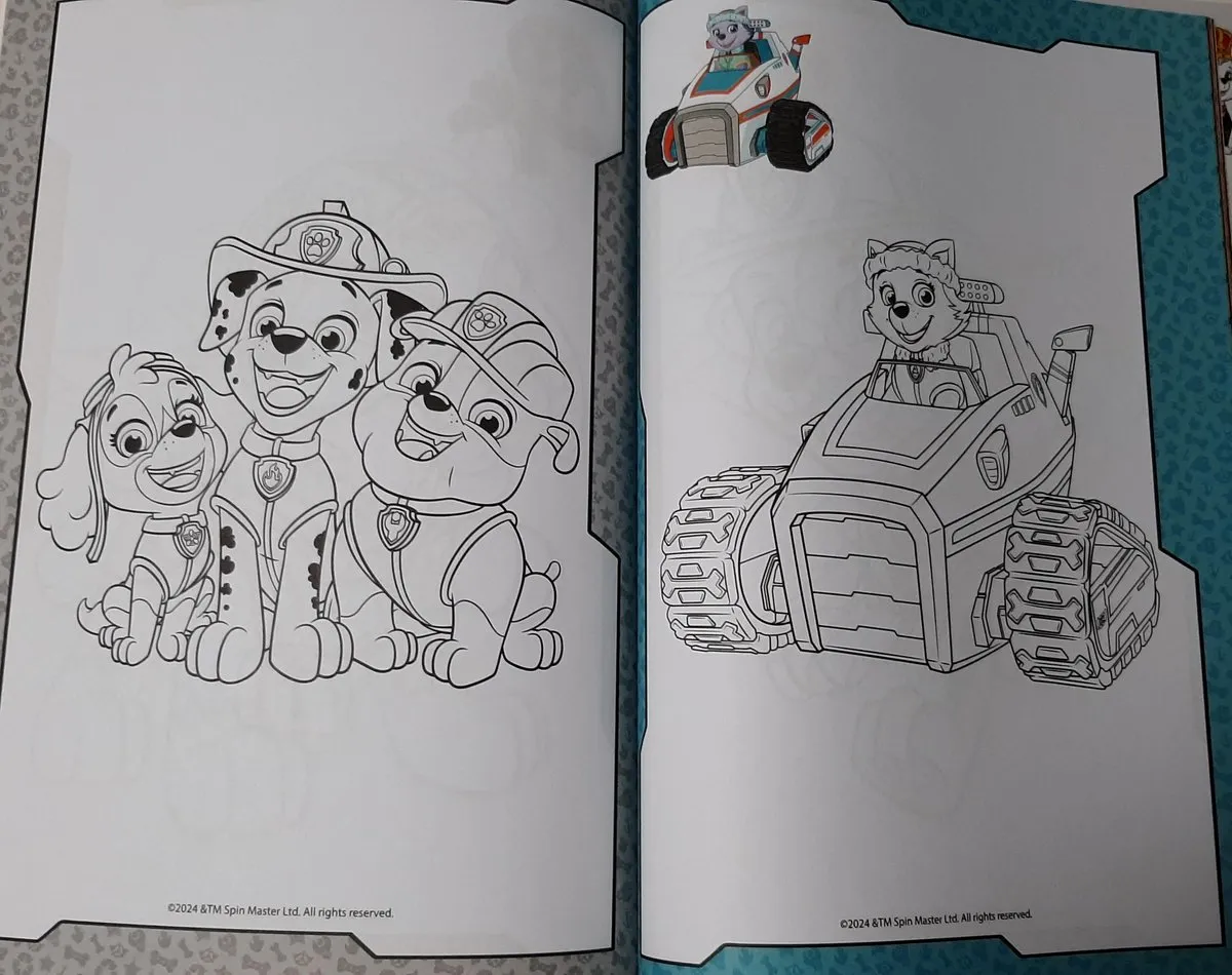 Nickelodeon Paw Patrol Kleurboek - 2x 48 Pagina's - Met Stickers - Blauw