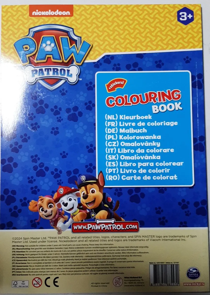 Nickelodeon Paw Patrol Kleurboek - 2x 48 Pagina's - Met Stickers - Blauw - afbeelding 6 van 6
