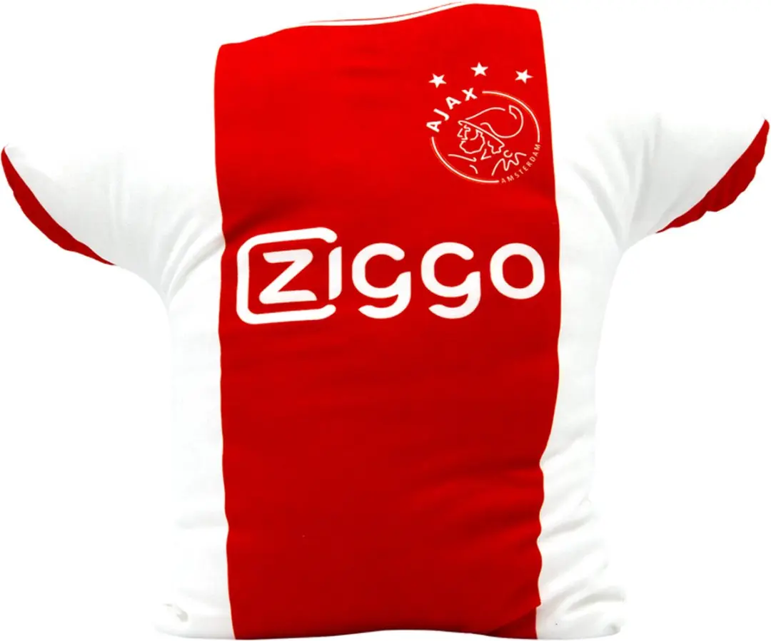 Ajax-shirtkussen wit rood 25x40cm