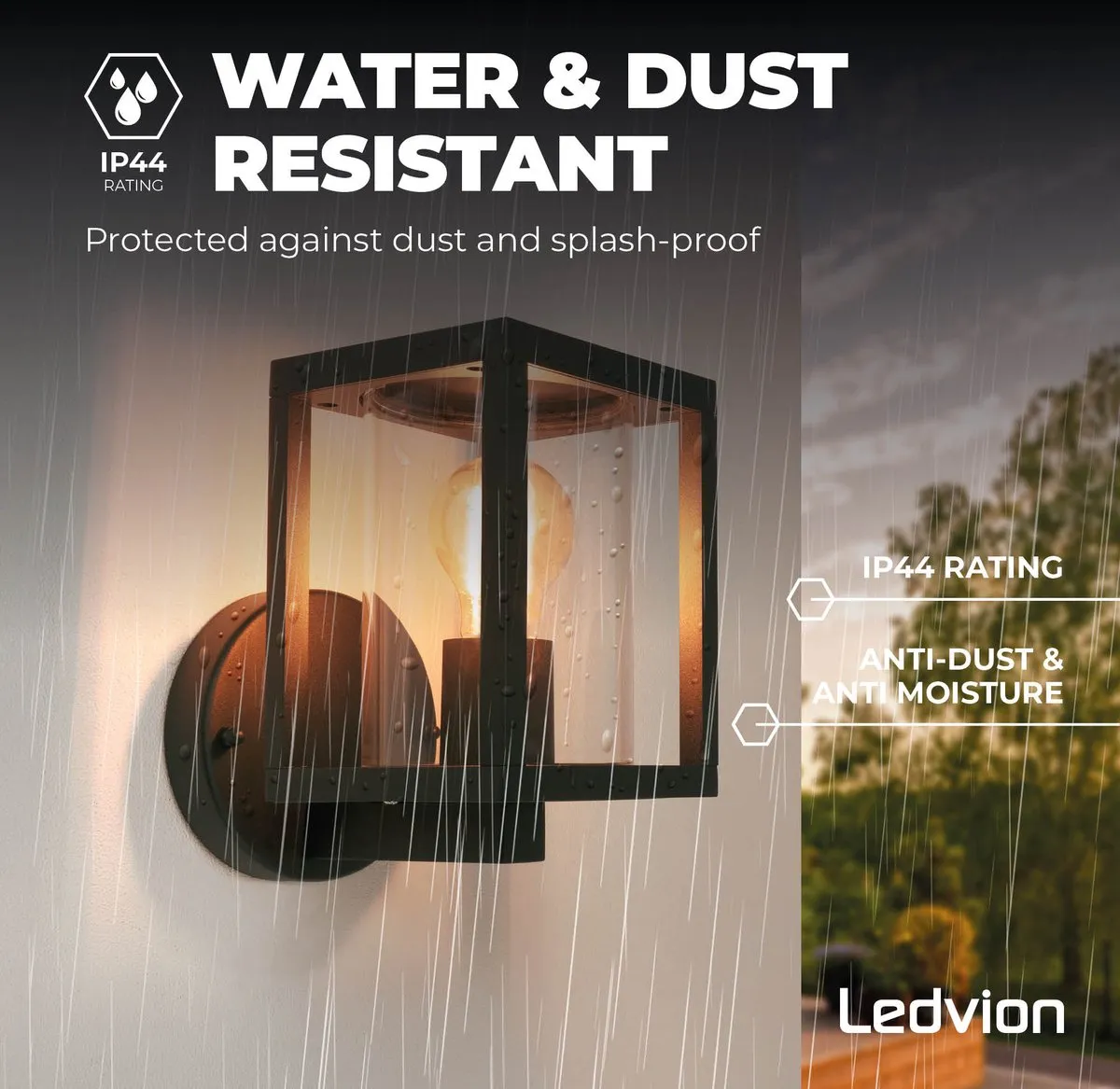 Ledvion Industriele LED Wandlamp 7.5W 2100K - Zwart