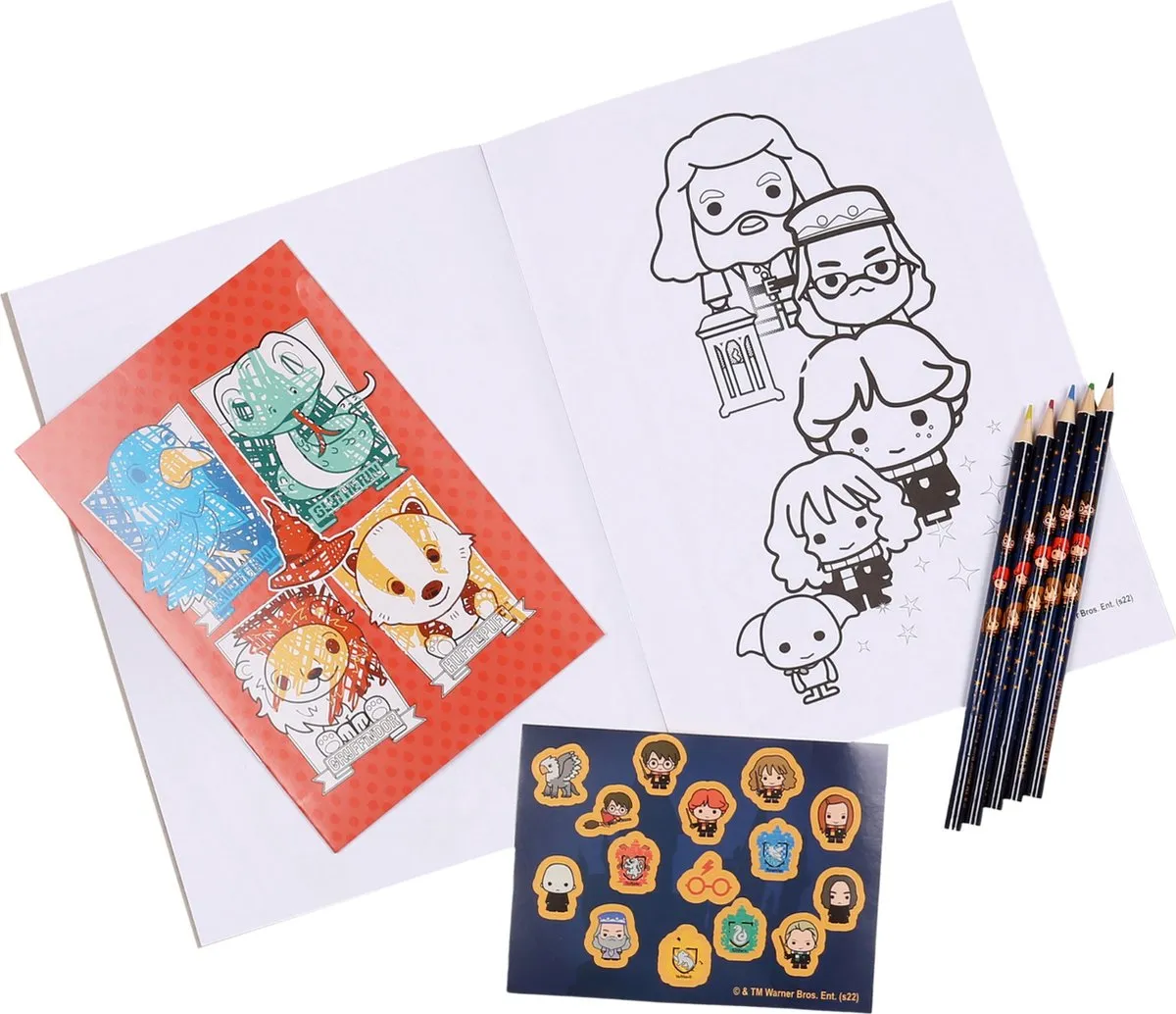 Harry Potter Kleurboeken Stickers & Potloden Set