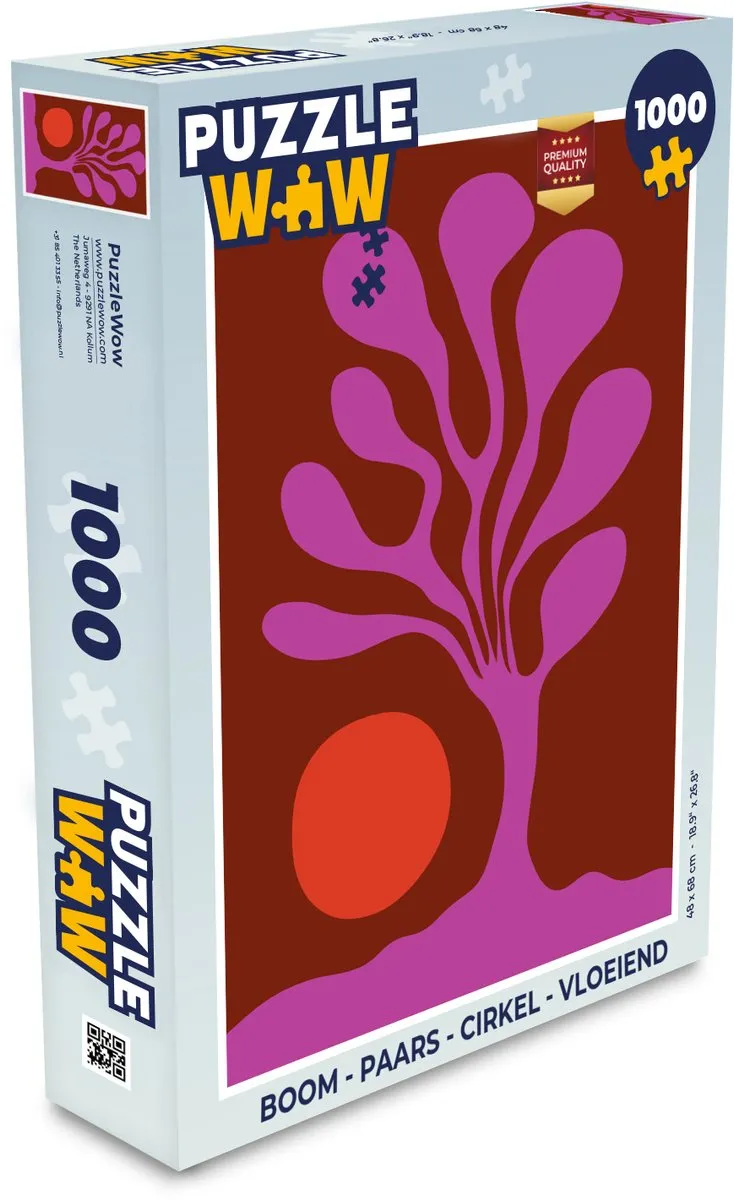 PuzzleWow Boom Cirkel Legpuzzel 1000 Stuks - Paars