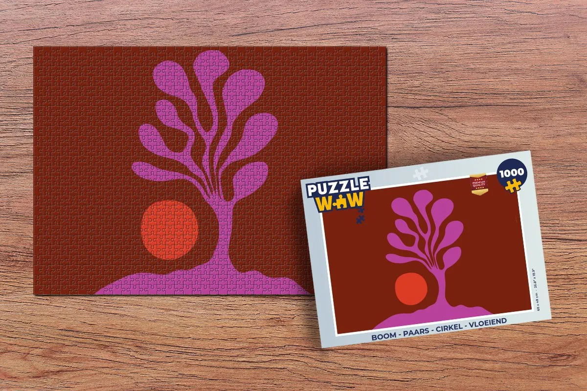 PuzzleWow Boom Cirkel Legpuzzel 1000 Stuks - Paars