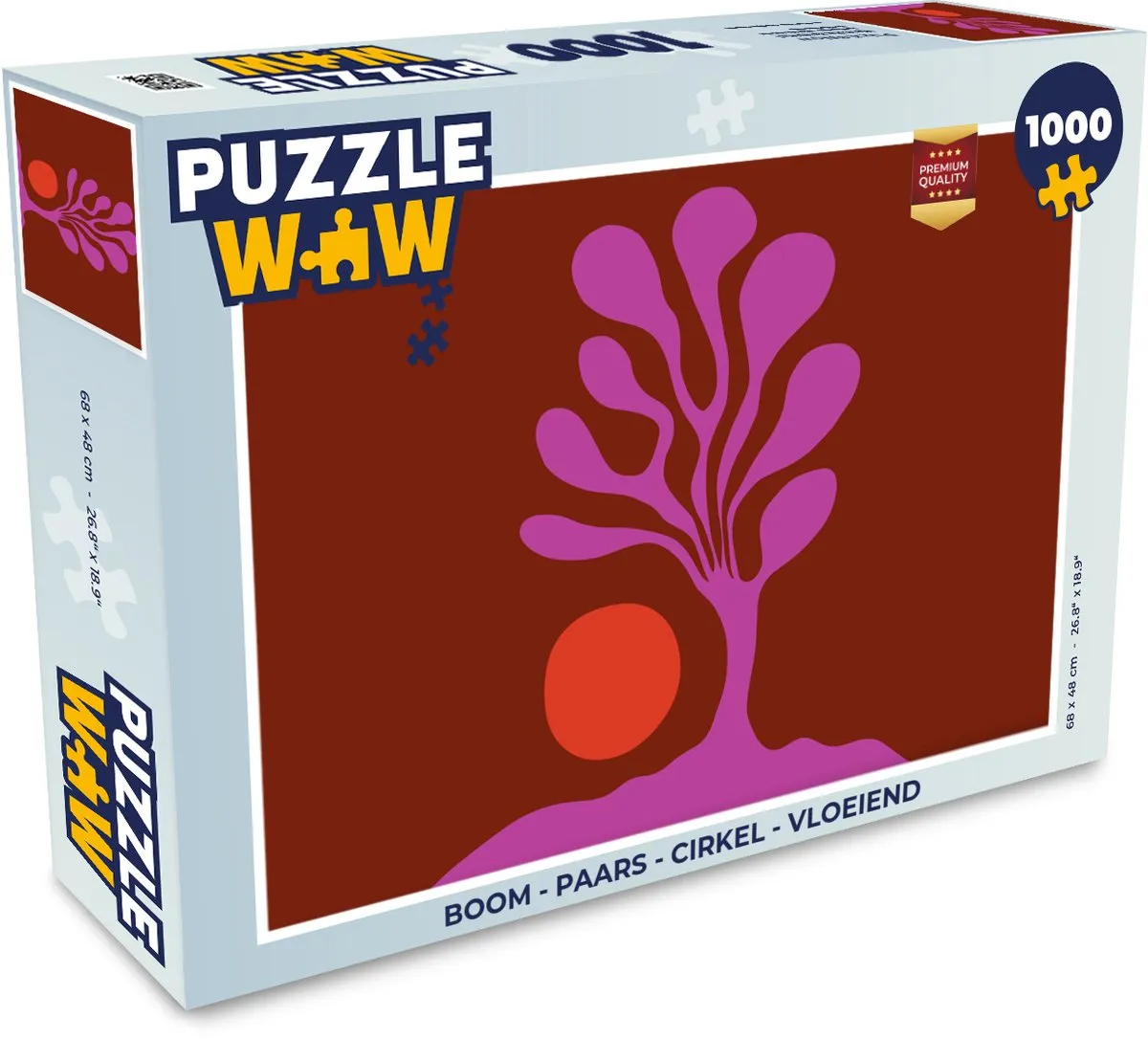 PuzzleWow Boom Cirkel Legpuzzel 1000 Stuks - Paars