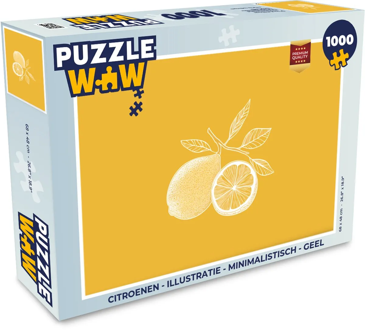 PuzzleWow Citroenen Legpuzzel 1000 Stuks - Geel