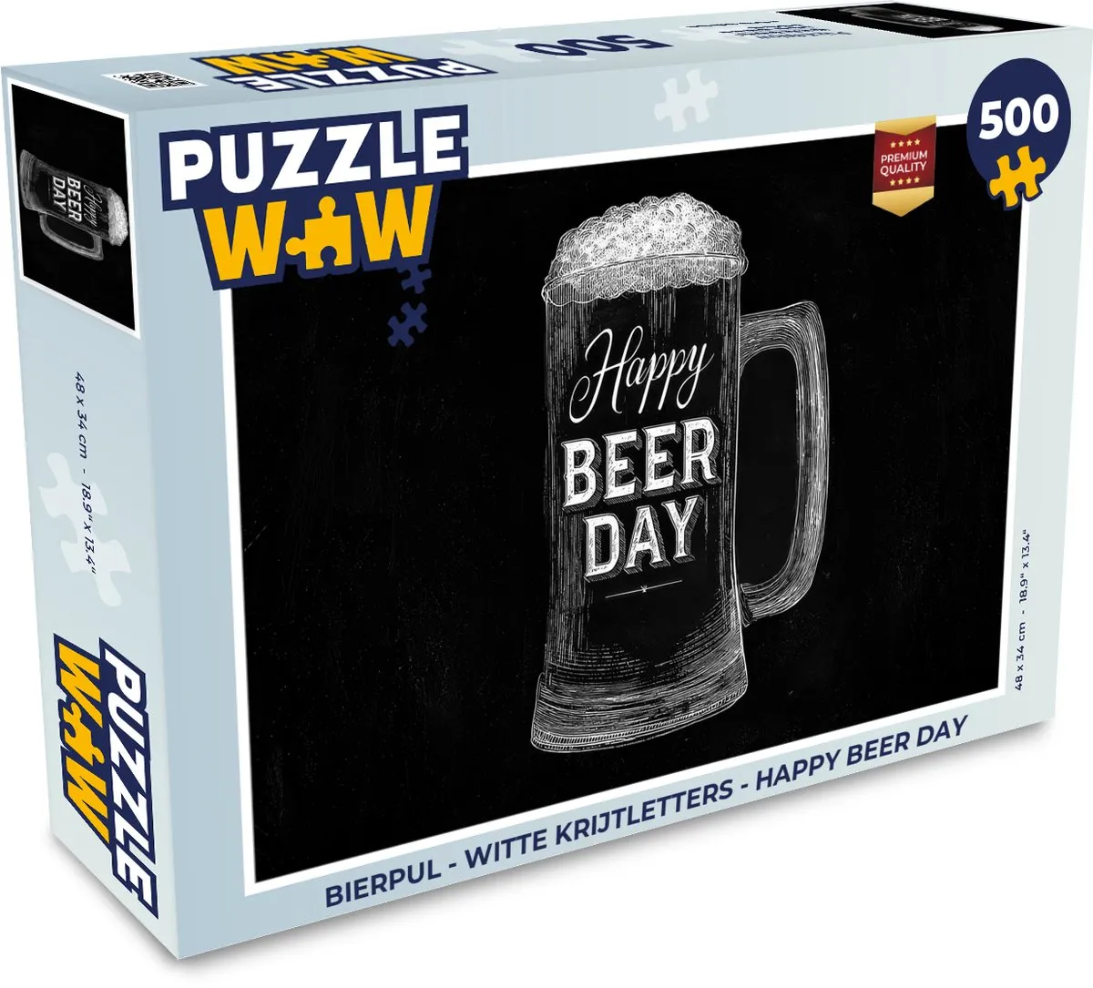 PuzzleWow Bierpul Legpuzzel 500 Stuks - Happy Beer Day