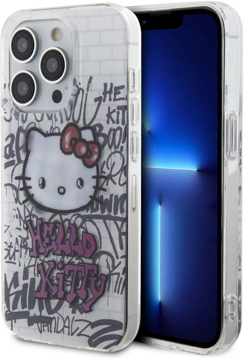 Hello Kitty IML Kitty On Bricks Hoesje iPhone 14 Pro